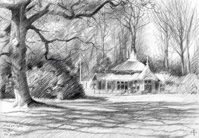 Parkpavillon Skizze von Corné Akkers