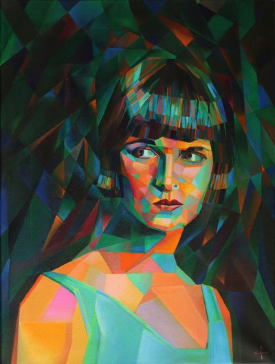 Lebendige geometrische Frau von Corné Akkers