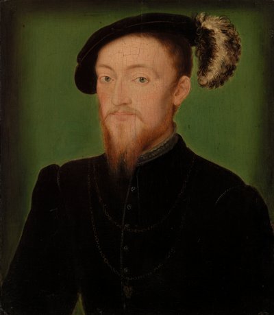 Mann mit Feder im Hut von Corneille de Lyon