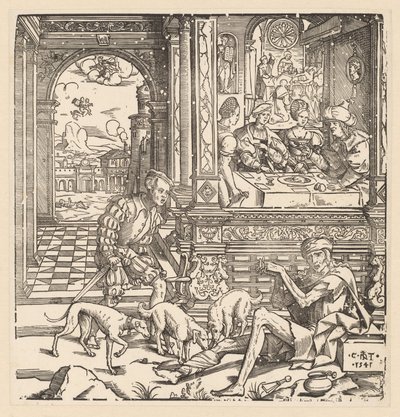 Der reiche Mann und der arme Lazarus von Cornelis Anthonisz.