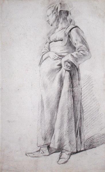 Stehende Bäuerin von Cornelis Pietersz Bega