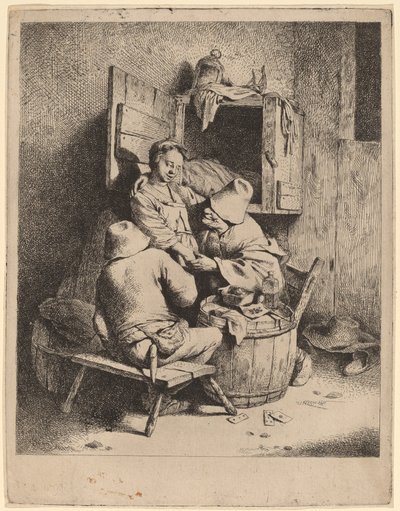 Das Flirten eines jungen Gastwirts von Cornelis Pietersz Bega