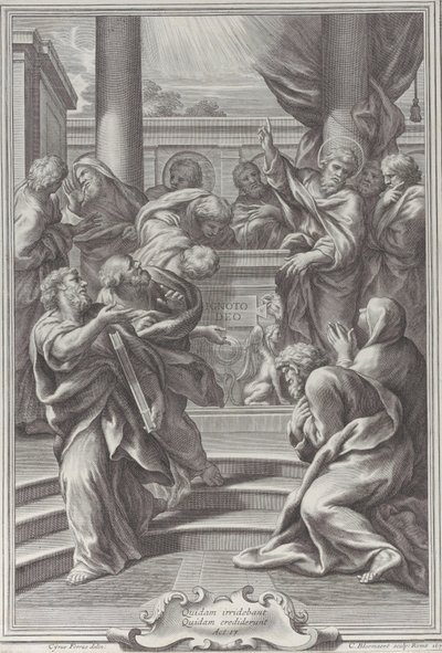 Der heilige Paulus predigt in Athen, 1679 von Cornelis Bloemaert