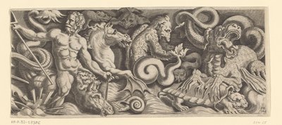 Fries mit dem Triumph des Neptun, rechte Platte von Cornelis Bos