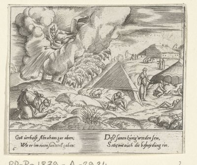 Gott verspricht Abraham einen Sohn von Cornelis Bos