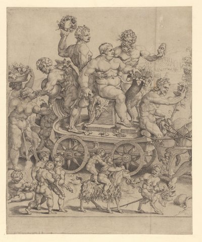 Triumph des Bacchus, linke Platte von Cornelis Bos