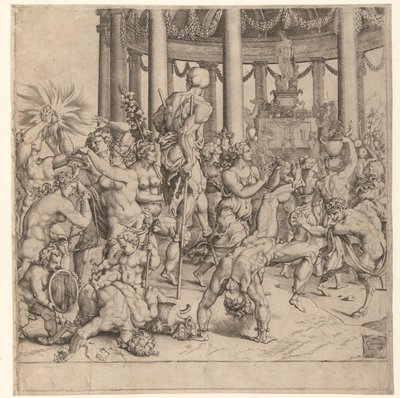 Triumph des Bacchus, rechte Platte von Cornelis Bos