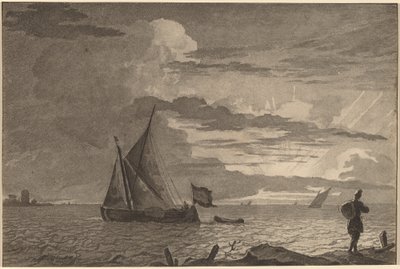 Fischer mit Pack auf der Schulter, 1779, veröffentlicht 1781 von Cornelis Brouwer