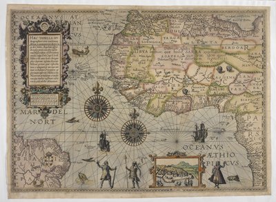 Eine Karte Afrikas aus dem 16. Jahrhundert von Cornelis Claesz