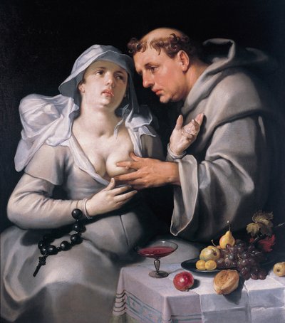 Ein Mönch und eine Nonne, 1591 von Cornelis Cornelisz. Haarlem van