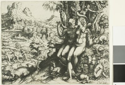 Adam und Eva und die Vertreibung aus dem Paradies von Cornelis Cort