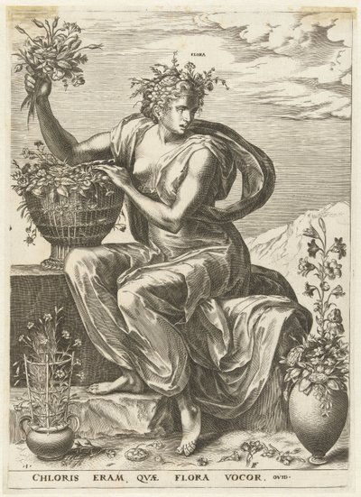 Flora (Göttinnen und Nymphen) von Cornelis Cort