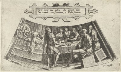 Die Hochzeit von Jakob und Lea und die Geburt ihres ersten Kindes von Cornelis Cort