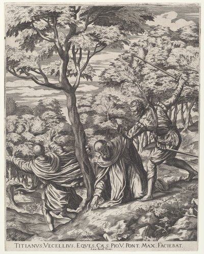 Die Ermordung des heiligen Petrus Martyr von Cornelis Cort, after Titian