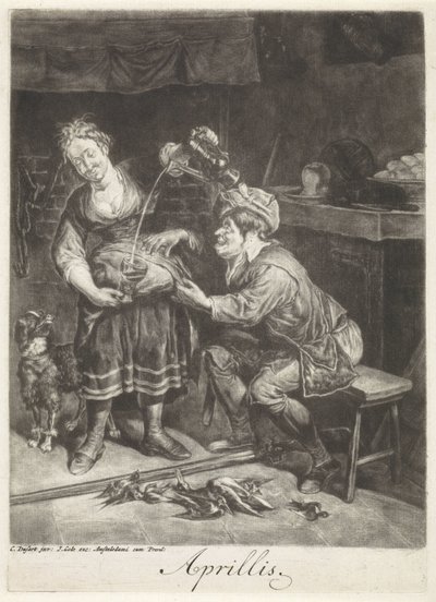 April (Die zwölf Monate des Jahres) von Cornelis Dusart
