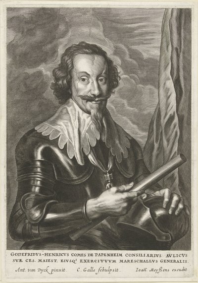 Porträt von Gottfried Heinrich, Graf von Pappenheim von Cornelis Galle (II)