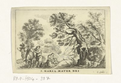 Ruhe auf der Flucht nach Ägypten von Cornelis Galle (II)