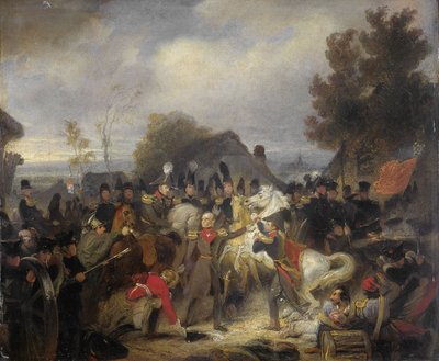 Der Prinz von Oranien wechselt sein verwundetes Pferd bei Boutersem von Cornelis Kruseman