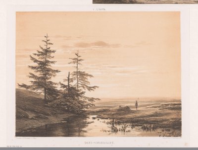 Landschaft mit Sonnenuntergang von Cornelis Lieste
