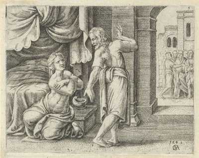 Simsons Frau bittet ihn, das Rätsel zu lösen von Cornelis Massijs
