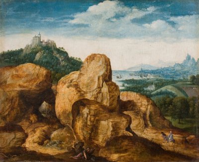 Landschaft mit der Flucht nach Ägypten, ca. 1545 von Cornelis Massys