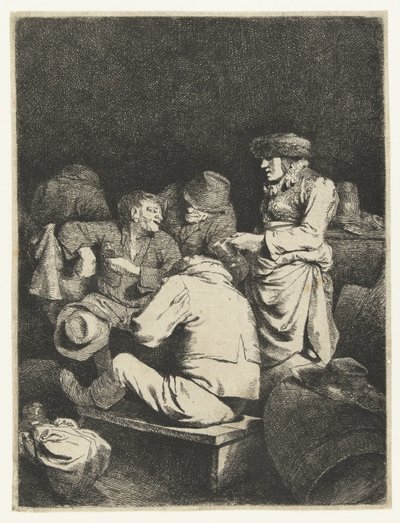 Wirtin und Gesellschaft in einer Herberge von Cornelis Pietersz. Bega