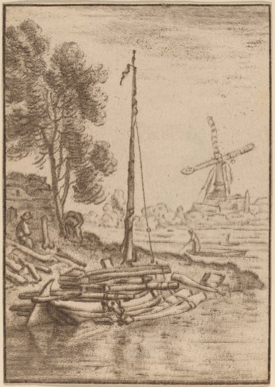 Windender Fluss, 1761, veröffentlicht 1765 von Cornelis Ploos van Amstel