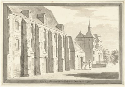 Ansicht der Kirche und des Hauses in Ootmarsum von Cornelis Pronk