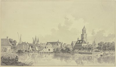 Blick auf den Hafen Zwolle von Cornelis Pronk