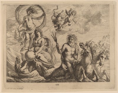 Neptun mit zwei Pferden auf dem Meer von Cornelis Schut I