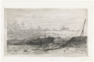 Deichbruch in Arnheim, 1855 von Cornelis Springer