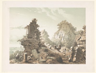 Ruine von Tjandi Lora Djongrang von Cornelis Springer