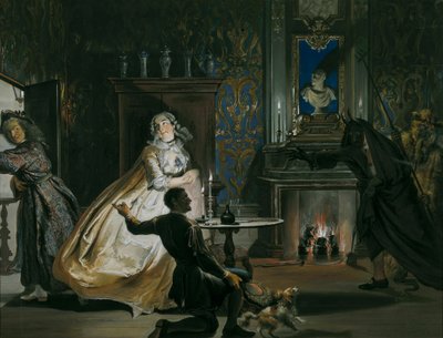Kapitän Ulrich oder Gier vereitelt: Verkleidet, vertreiben Godefroy und sein Diener Kapitän Ulrich, 1738 von Cornelis Troost
