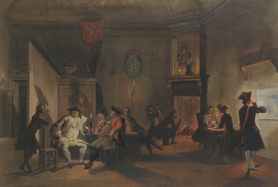 Innenraum mit Militärs von Cornelis Troost