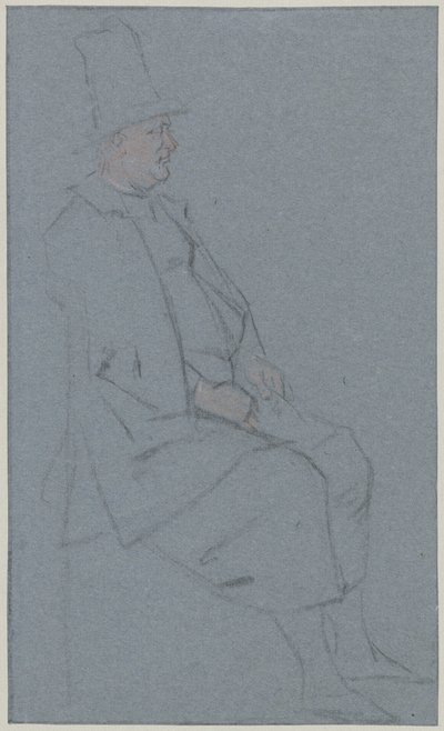 Sitzender Quäker, Profil nach rechts von Cornelis Troost