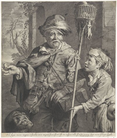Der Rattenfänger mit seinem Knecht von Cornelis Visscher (II)