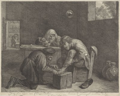 Mann bei einem Arzt von Cornelis Visscher (II)