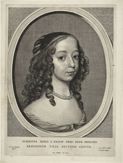 Albertine Agnes, Prinzessin von Oranien-Nassau, aus Neun Porträts von Cornelis Visscher