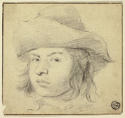 Büste eines jungen Mannes mit Hut von Cornelis Visscher