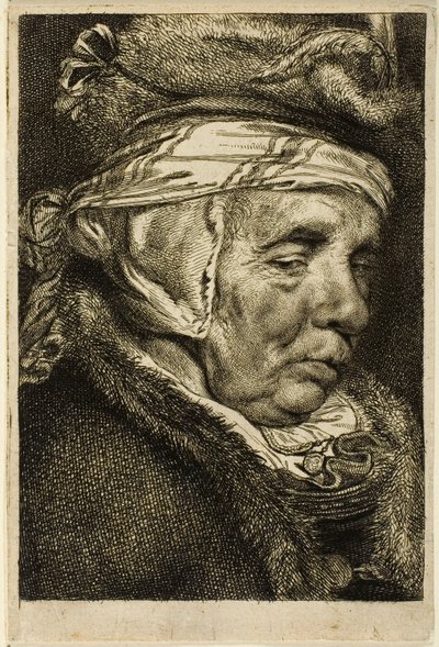 Kopf einer alten Frau von Cornelis Visscher