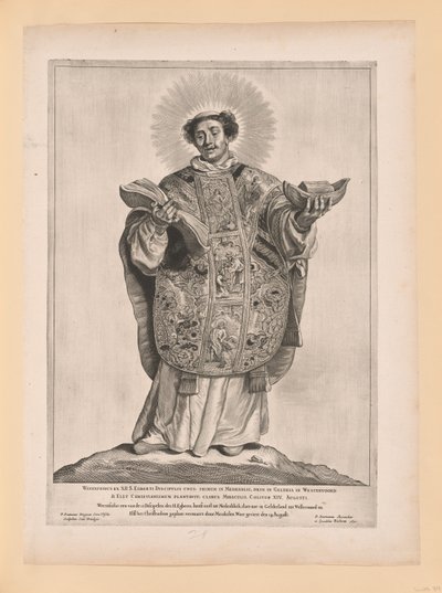 Heiliger Lebuin, aus Heilige des Nordens und Südens der Niederlande von Cornelis Visscher