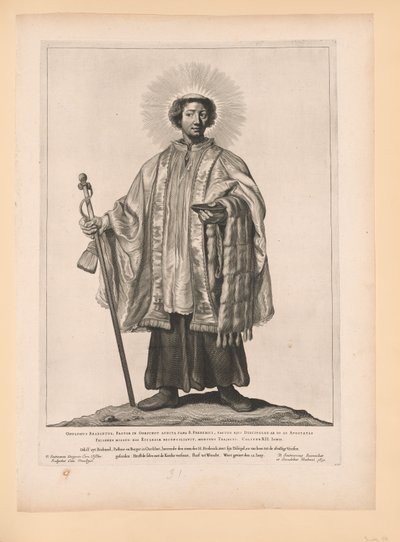 Heiliger Odulf, aus Heilige der Nord- und Südniederlande von Cornelis Visscher