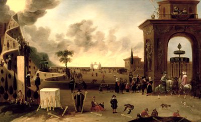Das enge Tor zum Himmel und das breite Tor zur Hölle von Cornelis de Bie
