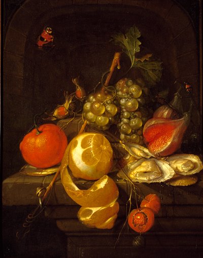 Stillleben mit Früchten und Austern, Mitte der 1650er Jahre von Cornelis de Heem
