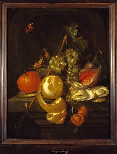 Stillleben mit Früchten und Austern, Mitte der 1650er Jahre von Cornelis de Heem