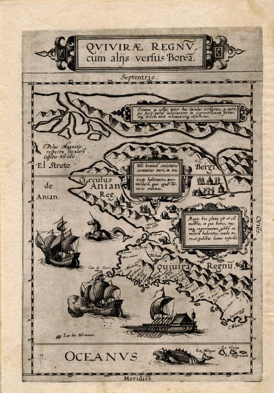 Quivirae regnu(m) cum alijs versus borea(m) von Cornelis de Jode