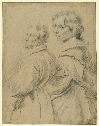 Bildnisstudie eines älteren und eines jüngeren Mannes von Cornelis de Vos