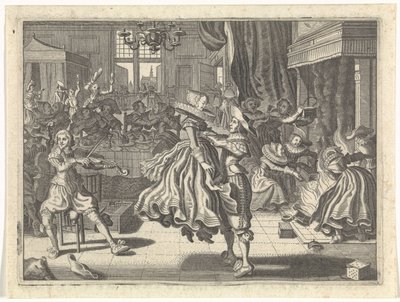 Tanzende Gesellschaft in einer Taverne von Cornelis van Kittensteyn
