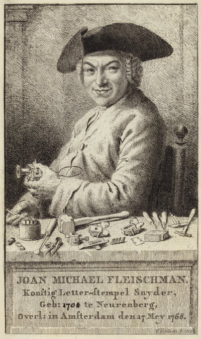 Porträt von Johann Michael Fleischmann von Cornelis van Noorde