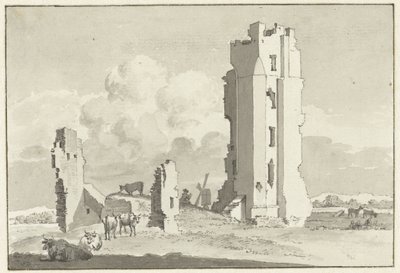 Ruine des Hauses in Kleef bei Haarlem von Cornelis van Noorde